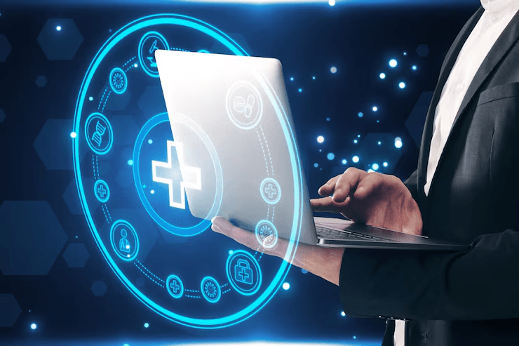 Healthcare professionals collaborating with Health AI